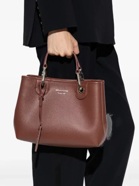 Τσάντα shopper Emporio Armani με σχέδιο καφέ