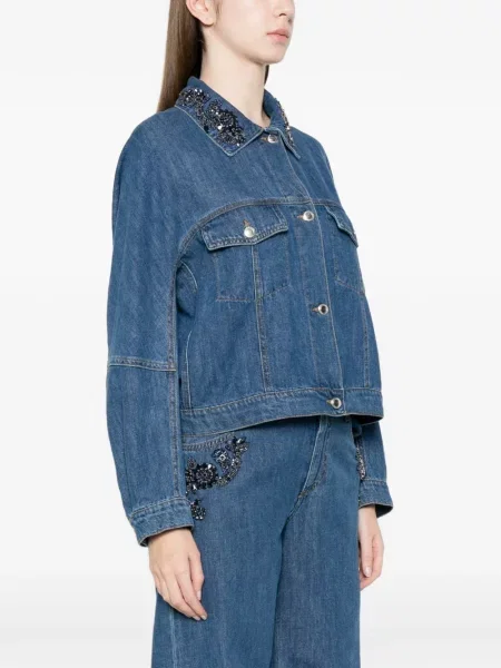 Kurtka jeansowa Ermanno Firenze niebieska