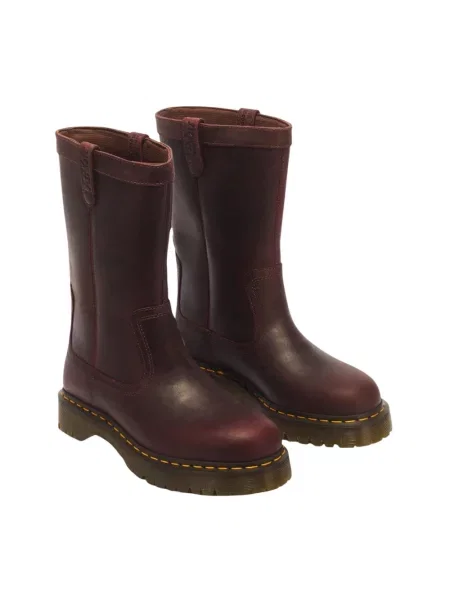 Kozaki Dr. Martens skórzane czerwone