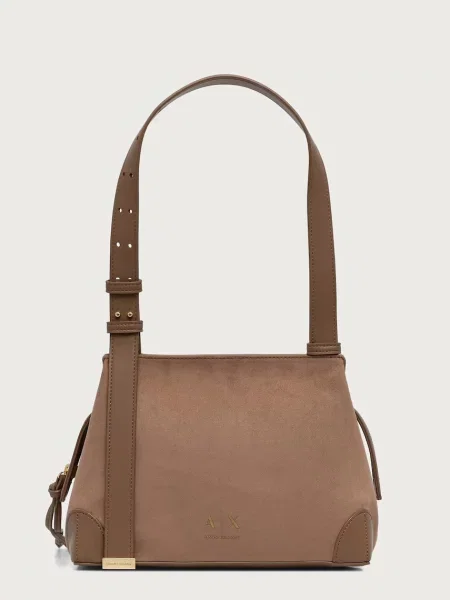 Geantă Armani Exchange Maro deschis bej
