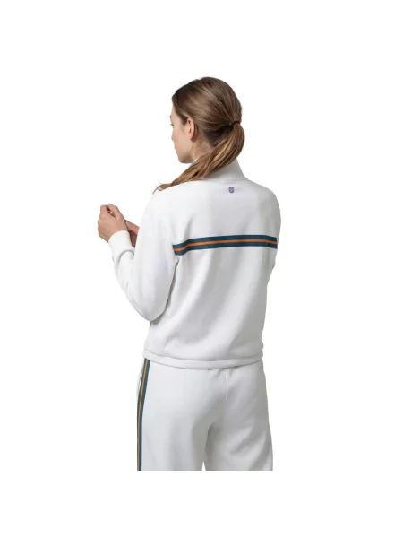 Bluza tenisowa ze stójką Siroko Tiebreak-W White biała