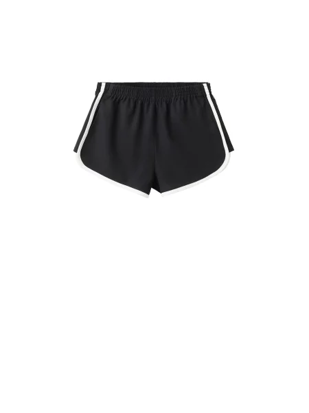 MANGO Pantaloni GIL negru alb