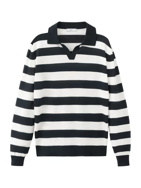 MANGO MAN Pulover Claude albastru marin alb