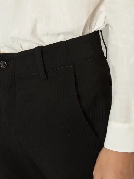Pantaloni Uma Wang cu dungi negru