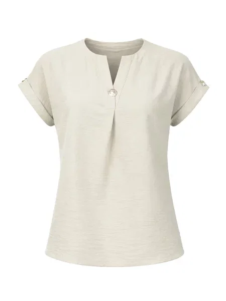 REGINA FASHION Blúzka Blouse with button' béžová