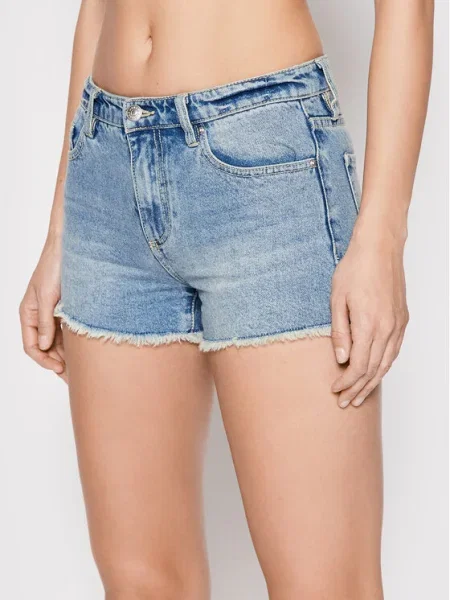 Armani Exchange farmer rövidnadrág női sima közepes derékmagasságú kék