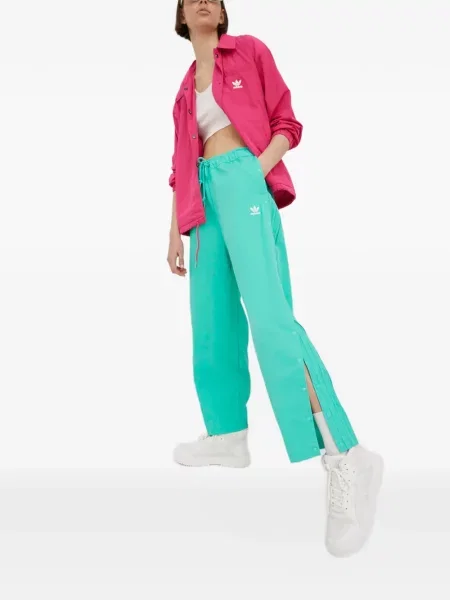 Lung papuci Adidas cu mâneci lungi cu dungi albastru