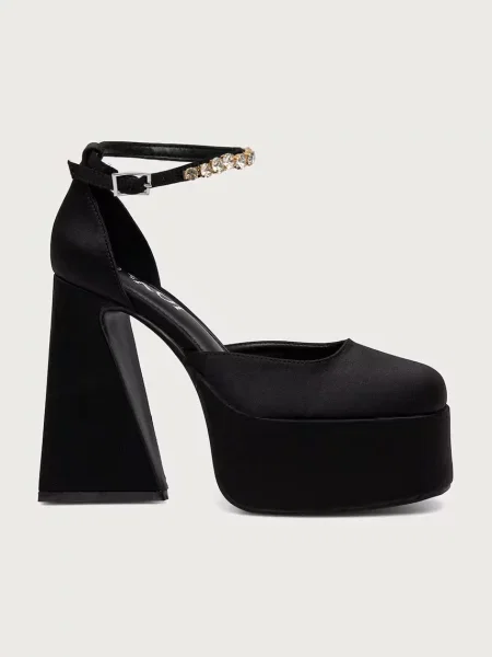 Koi Footwear туфлі-човники Gilda Satin Platform Jewel Heels