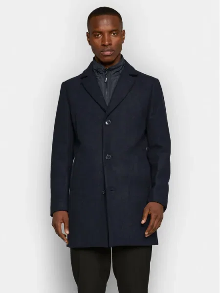 Matinique Palton de lână Bleumarin albastru