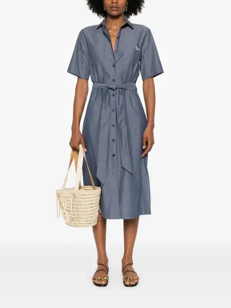 Rochie midi Maison Kitsune până la genunchi de costum albastru