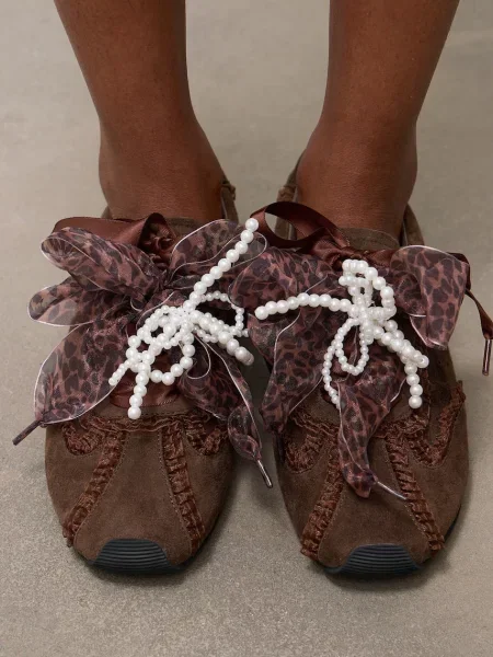 Answear.LAB sneakers pentru femei din piele întoarsă maro
