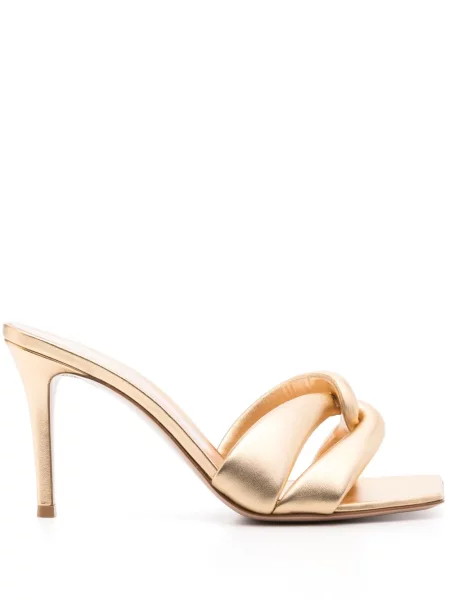 Papuci tip mules Gianvito Rossi auriu