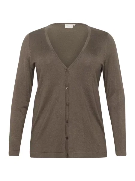 KAFFE CURVE Geacă tricotată Farsia' maro