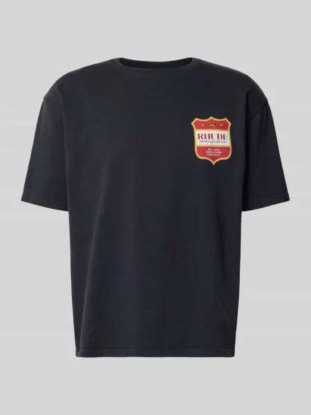 T-shirt o kroju relaxed fit z nadrukiem z logo Rhude czarna