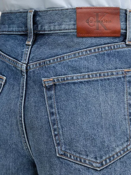 Calvin Klein Jeans Къс панталон дамски деним синьо