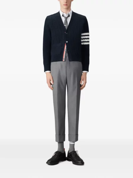 Cardigan Thom Browne de lână albastru