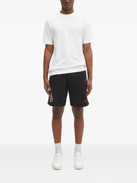Pantaloni scurți Adidas cu broderie negru
