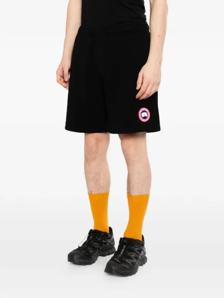 Pantaloni scurți Canada Goose cu petice negru