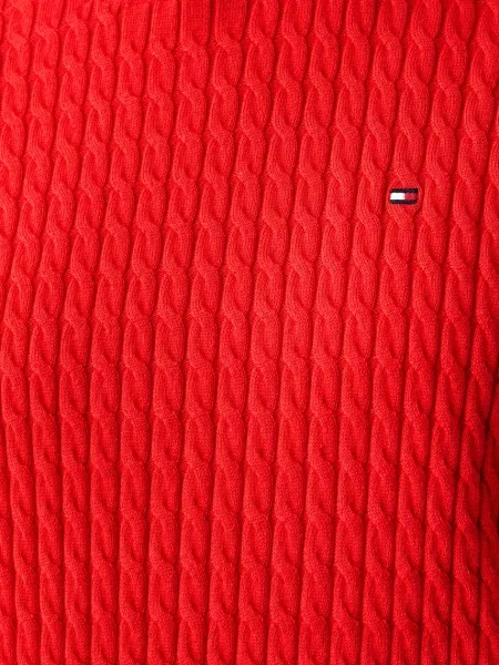 Tommy Hilfiger тениска тип пулове с яка дамска с червено
