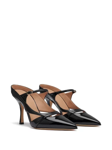 Kožené lakované mules Malone Souliers černé