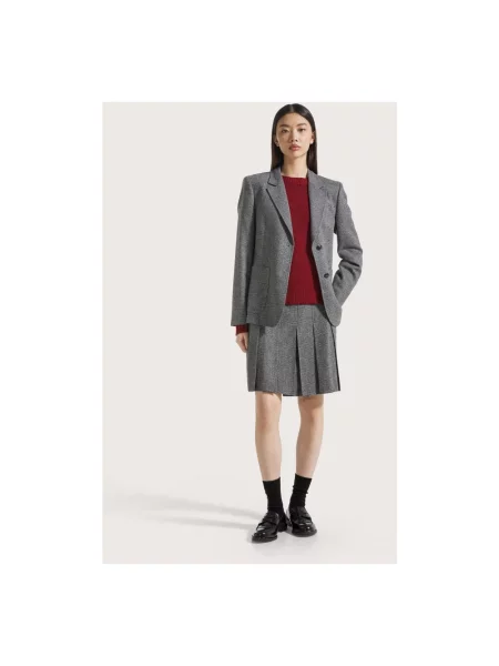 Sweter Seventy wełniany czerwony