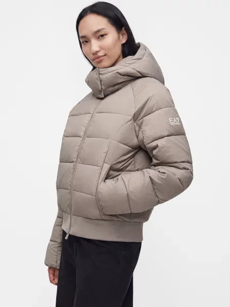 Emporio Armani Zimná bunda sivá béžová