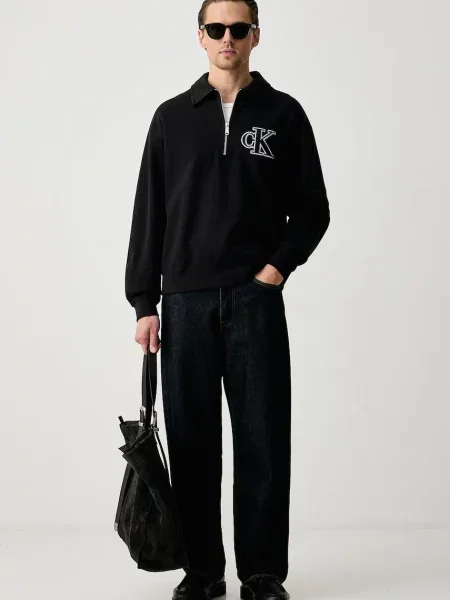Calvin Klein Jeans hanorac pentru bărbați din cu negru