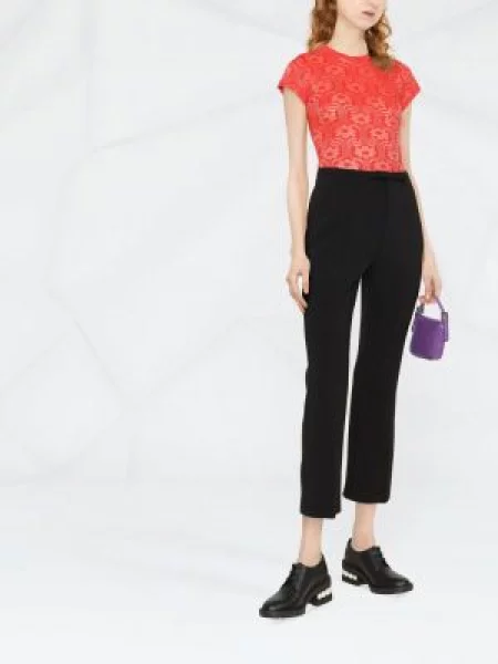 Kelnės Red Valentino apkarpytas juoda