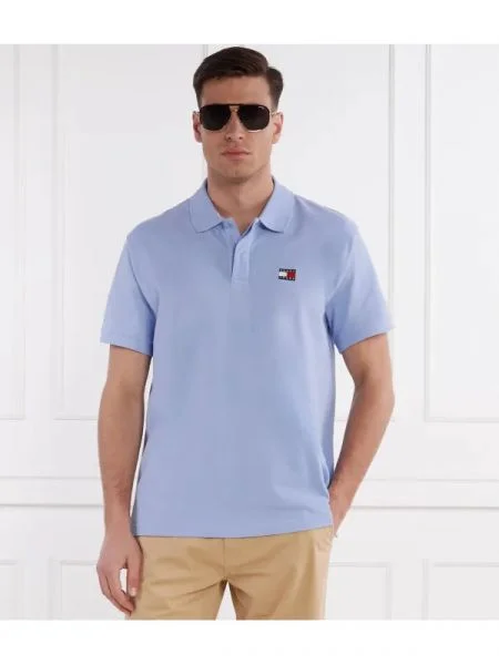 Tommy Jeans Tenisz póló Badge kék