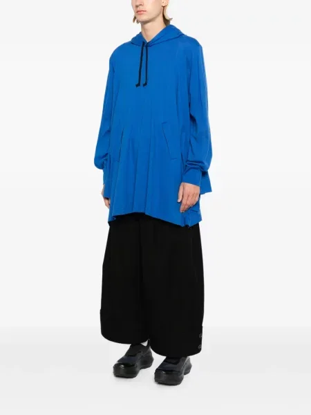 Hanorac cu glugă Comme Des Garcons Homme Plus asimetric albastru