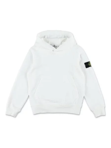 Bluza z kapturem dziecięca Stone Island biała