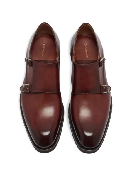 Pantofi monk Magnanni cu bretele maro
