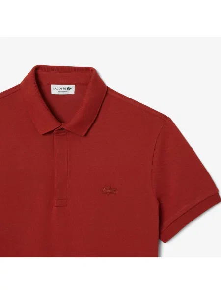Lacoste Koszulka Polo Paris Stretch Piqué Regular Fit brązowa
