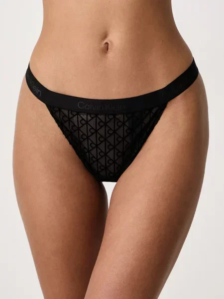 Calvin Klein Underwear tangá dámske čierna