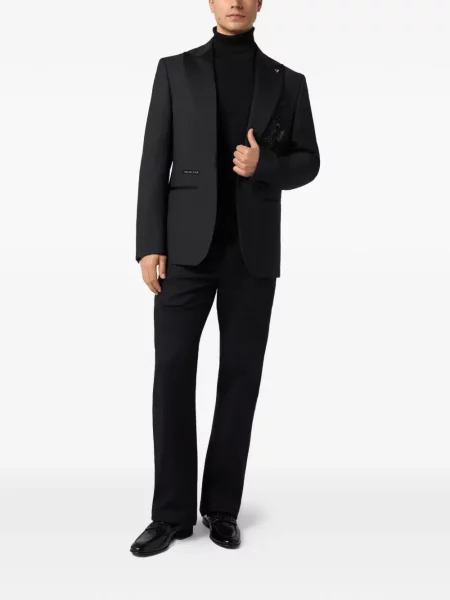 Sacou Philipp Plein cu mărgele negru