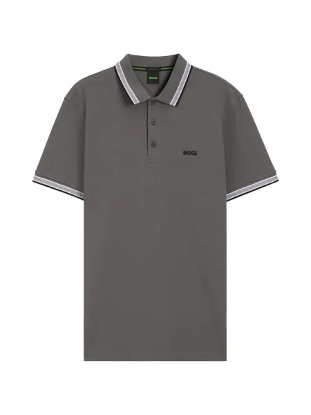 Tricou polo Boss gri