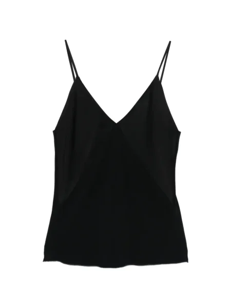 Top Forte_forte cu decolteu în V cu bretele negru