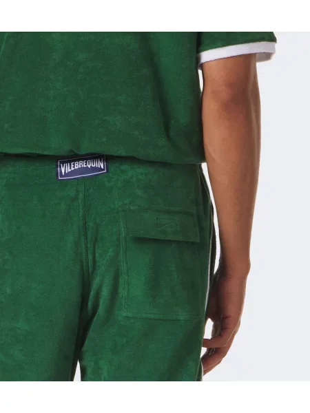 Pantaloni scurți Vilebrequin din material terry verde