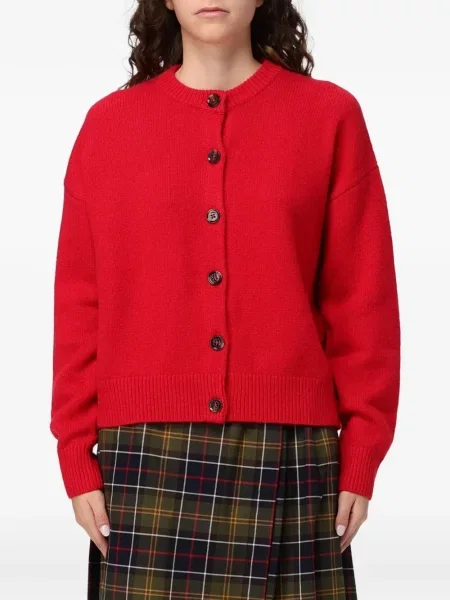 Cardigan Barbour de lână roșu