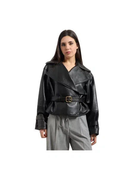 Kurtka skórzana Hugo czarna