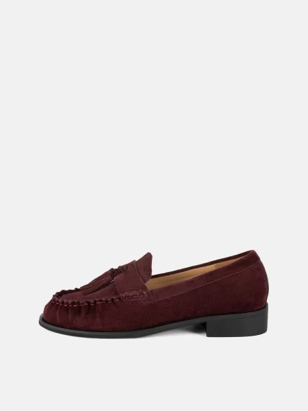 HANDMADE SHOES Papuci de casă HOLD ME CLOSE burgundy roșu