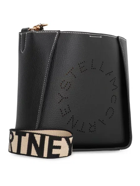 Torebka Stella Mccartney skórzana z logo retro czarna