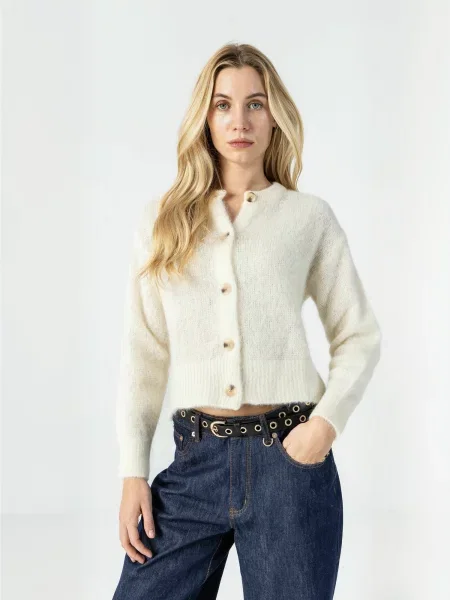 Coster Copenhagen Geacă tricotată Knit crem