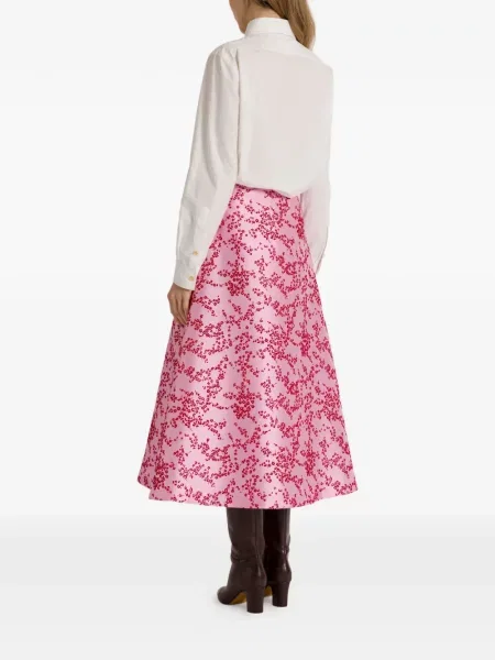 Fustă midi Alberta Ferretti cu model floral roz