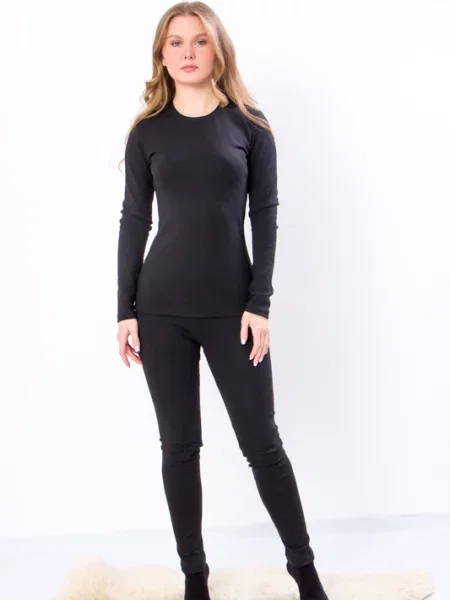 Носи своє Термобілизна Бавовна/поліестер чорний