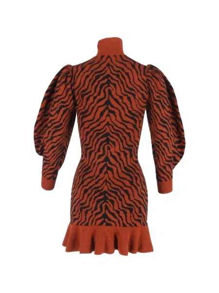 Rochie mini Ulla Johnson cu volane de costum portocaliu