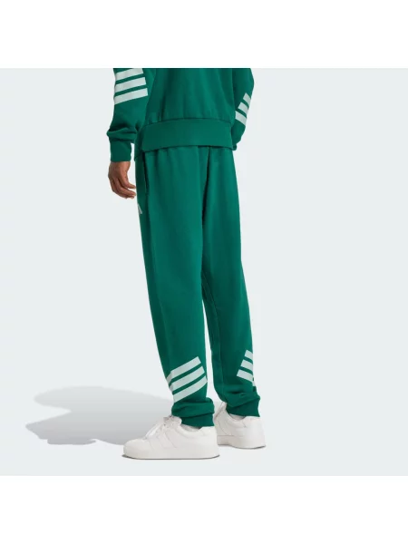 Pruhované froté kalhoty jogger Adidas Sportswear zelené