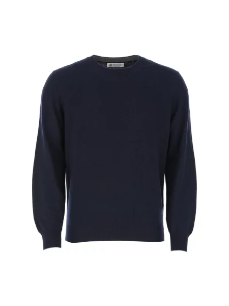 Sweter Brunello Cucinelli wełniany niebieski