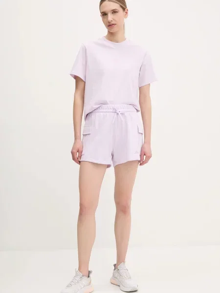 Дитячі шорти adidas Essentials однотонні висока посадка фіолетовий