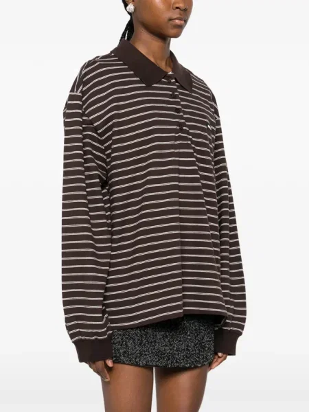 Lung tricou polo Rotate Birger Christensen maro
